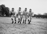 Carter Riverside football posed. Jerry Terrell, Robert Baker, Bill Kemp and Freddie Jones