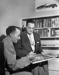 Arthur Berliner, Psychiatric Social Worker for the Discharged Patients' Club and Clyde P. Weed, President of the Sponsoring Tarrant County Association for Mental Health