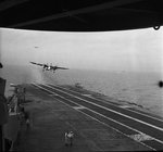 Gruman S2F lands on deck of USS Antietam