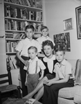 Mrs. Stanley Schiller with sons J. B. Stanny, Harry and Danny