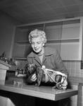 Mrs. Gaylord Chizum With Her Dachshund