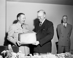 General Roger M. Ramey, left, and George Thompson Junior