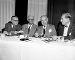 Dallas Fort Worth Texas, Advertising Club luncheon in Dallas, Texas. Left to right E. M. (Ted) Dealey, John W. Carpenter, Amon Carter and Gilbert T. Hodges, of New York