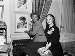 Miss Jeanette MacDonald shown with Mrs. Amon Carter.