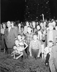Crowd at first community Christmas tree lighting