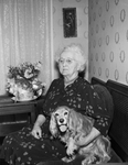 Mrs. Hattie Tinsley with her dog
