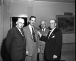 Carter Files. Left to right: Ernest Allen, Governor Allen Shivers, amon Carter and W. R. Watt