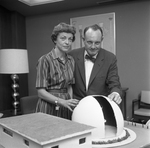 George A. Meihaus with Mrs. R. P. McDonald at Children's Museum