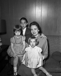 President of Muarda Club, Mrs. John E. McMahon, with children, John II, Laura, and Melissa