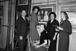 Art Committee of Fort Worth Junior League: Bror Utter, left, with Mrs. Earle N. Parker, Mrs. Harry Harris, Mrs. Eric Hyden, and Mrs. Robert P. Dupree