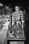 Natural History Club, Children's Museum. Vernon Chiles with display case