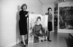 Elaine De Kooning with Mrs. R. E. Ellison, Jr. and portrait