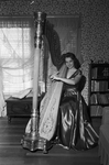 Miss Sidney Payne with harp