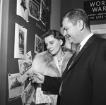 Mr. Tom Hubbard and Mrs. Tom Hubbard with Tom Lea's Drawings