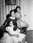 Mrs. Samuel M. Pereyra with Daughters, Gloria and Angelina