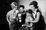 Mrs. Clyde F. Crawford, Mrs. Roman H. Aday, Mrs. Houston B. Garland and Marthe Frances Brown.