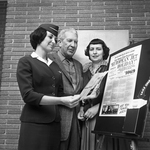 Star-Telegram's European Jet Holiday; Stewardess Sherille Davis with Mr. and Mrs. Harry Blackwell