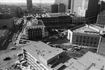 Fort Worth; Downtown; Construction; showing; Downtowner Motor Inn, City Hall; Federal Center
