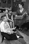 Mrs. J. Dixon Osburn, with children Michael and Julie and Dixon Jr.