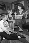 Mrs. J. Dixon Osburn, with children Michael and Julie and Dixon Jr.