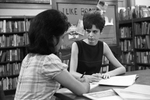 Lila Farris, helps students ready for test