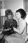Mrs. Joyce Rogers, with Jeane Dixon; Jeane Dixon, speaking