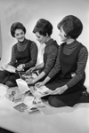 Miss Teenage Fort Worth contest; Julie Ivers, Miss Arlene Hartgraves and Barbara Cain by Tony Record