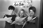 Miss Auto Show of 1967 contestants; Jan Rockwell, Susan Light and Cindy Bane