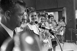 Miss Texas Pageant; Lewis H. Bond, with Rosemary Brown, Jo-Anne Clark, Deborah Barnes, Genevieve Del Gallo by Dale Blackwell