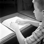 Blind student at Lily B. Clayton Elementary School