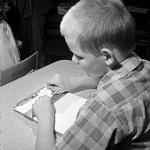 Blind student at Lily B. Clayton Elementary School