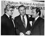 Star-Telegram reporter Bob Schieffer (right) with Joe Barton (middle)