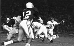 University of Arkansas quarterback Bill Montgomery (#10) in game against Texas Christian University (T. C. U.)