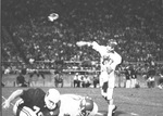 University of Arkansas quarterback Bill Montgomery (#10) in game against Texas Christian University (T. C. U.)