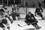 Fort Worth Wings vs. Omaha Kngiths ice hockey; Wings' defenseman Lee Carpenter (#2), 10/16/1970 by Ron Heflin