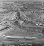 An airview of highway at I-20 and Loop 820 interchange at southeast corner of Fort Worth