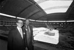 Cowboys owner Clint Murchison Jr. (left) and general manager Tex Schramm inside new Texas Stadium