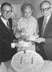 Tarrant County Junior College (T. C. J. C.) cake cutting