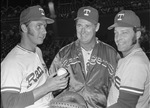 Texas Rangers baseball player Ted Williams with Dick Bosman and Rich Billings by Al Panzera