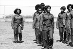 Cynthia Jimerson with the all-female ROTC at Dunbar High School