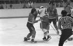 Ron Kennedy Fort Worth Wings player, fights with Dallas Black Hawk player