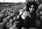 Kenra Chambers picking out pumpkin for Halloween