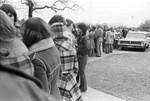 Long lines of job applicants for Six Flags Over Texas 1976 season by Ron Heflin