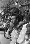Pioneer Days Parade, north Fort Worth; Mr. and Mrs. Ray Hargrove with their 3-year-old twins, Wendy and Rusty (Neal Randall) by Gene Gordon