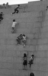 Kids climbing wall at Fort Worth Water Gardens