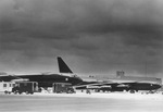 Planes with mail trucks at Carswell Air Force Base