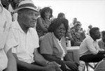 James Milligan and Eula Milligan watch a championship softball game at Juneteenth festivities in Sycamore Park