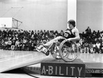 University of Illinois played wheelchair football players with students at O. D. Wyatt High School by Al Panzera