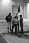 Texas Rangers pitcher Dock Ellis and owner Brad Corbett confer with newsmen regarding medical status of pitcher Roger Moret,