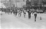Cowtown Marathon starts in Fort Worth Stockyards area; Bill Parmelee (#343) finishes in first place by Rodger Mallison